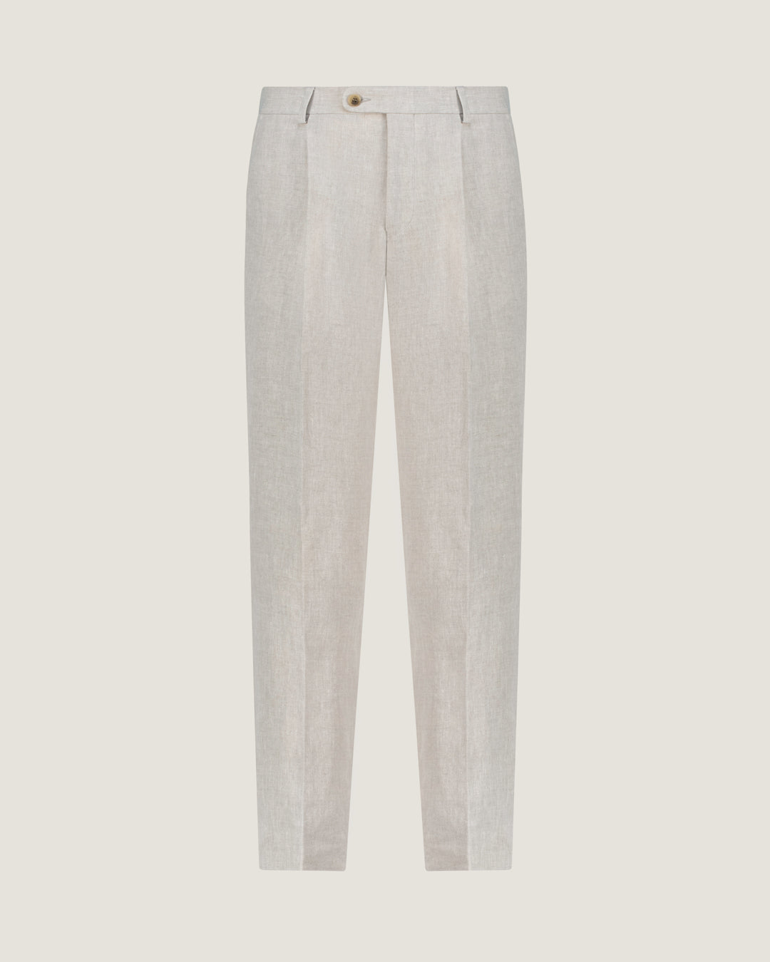 Oatmeal Linen Jackson Pleated Trousers
