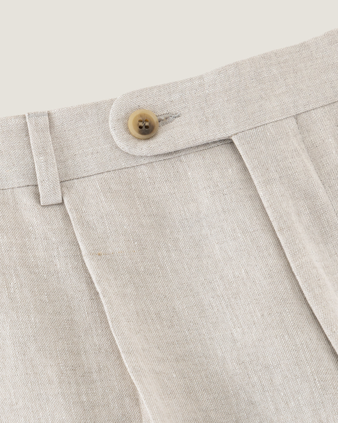 Oatmeal Linen Jackson Pleated Trousers
