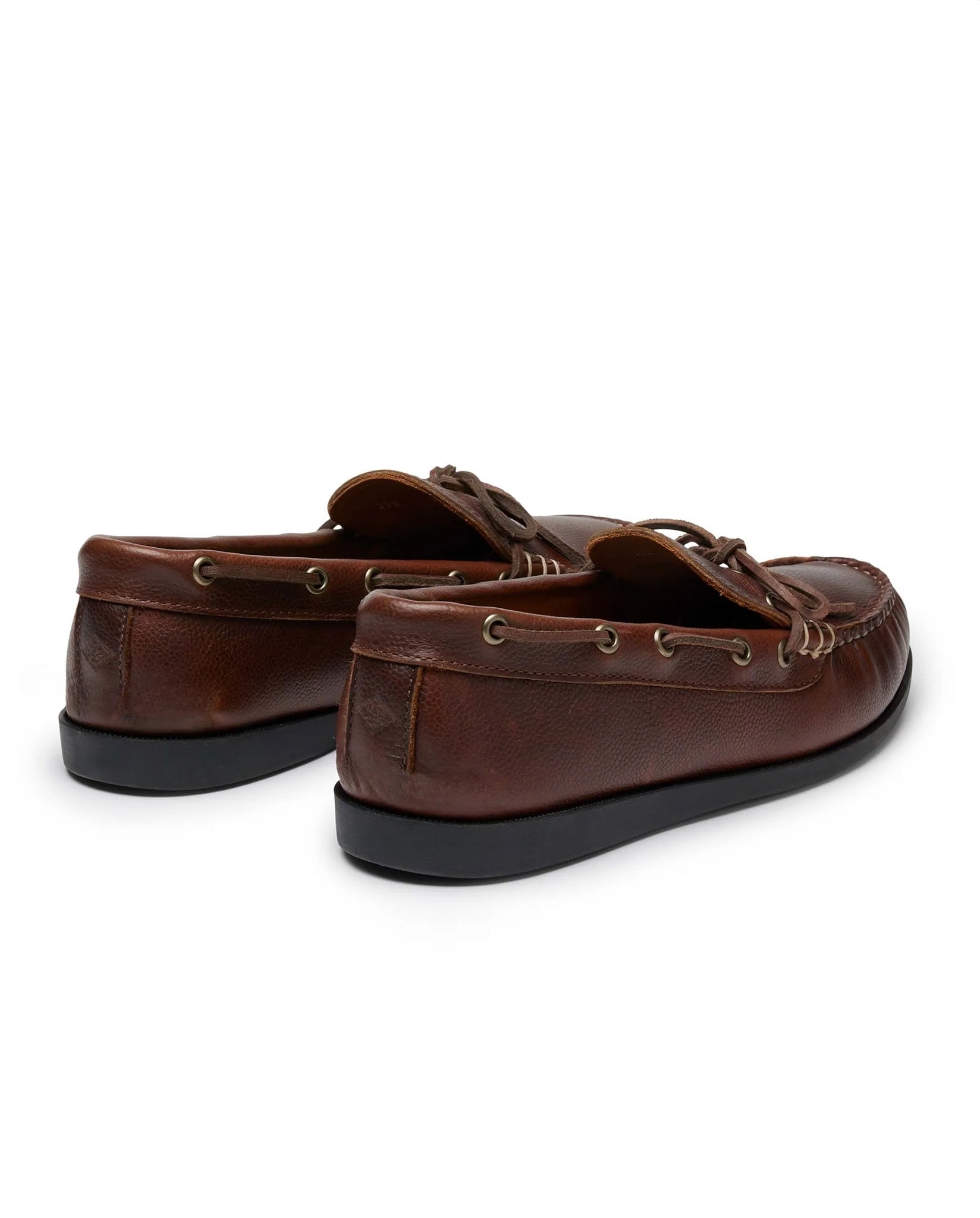 Quoddy Canoe Shoe in Brown Pebble