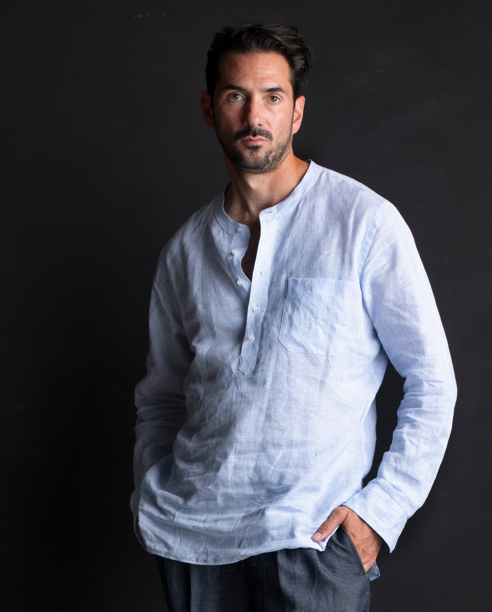 Felix Linen Grandad Shirt
