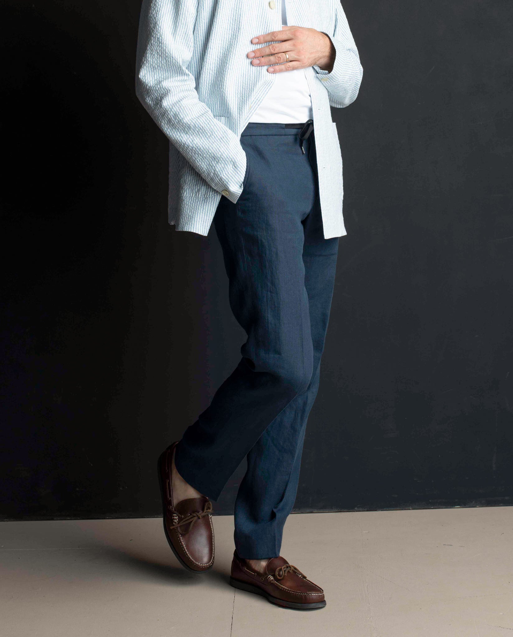 Burton Linen Drawstring Trousers