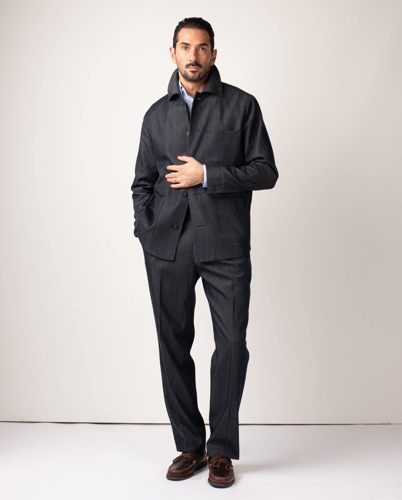Henry Wool Pleated Chinos