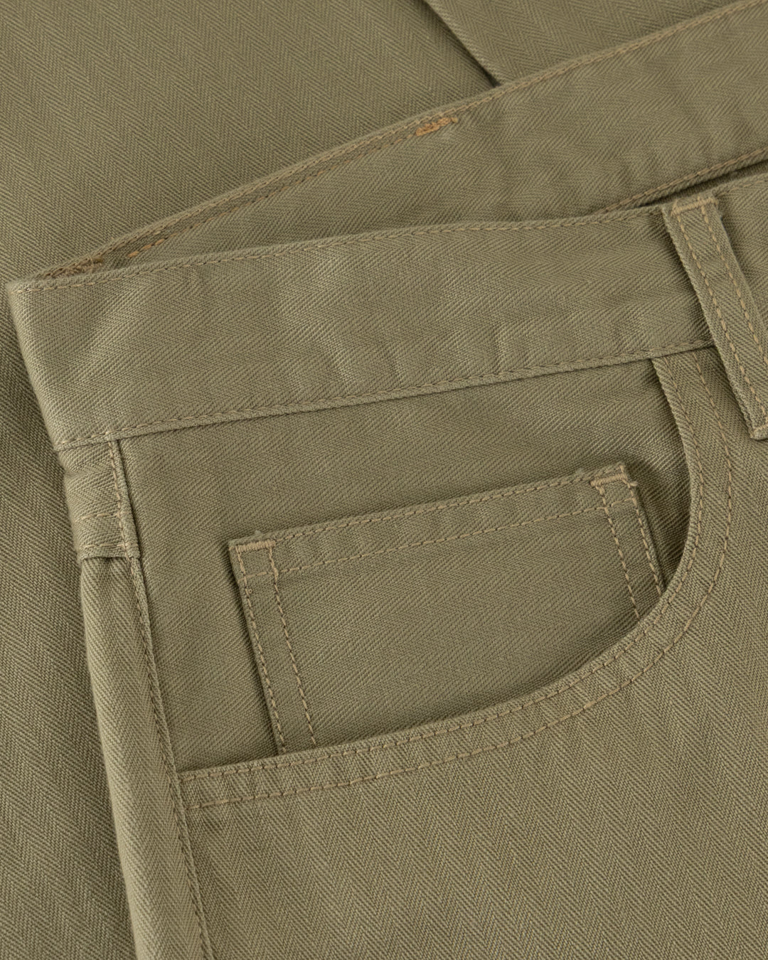 Sandstone Relaxed Fit 007 Five-pocket Herringbone Jean