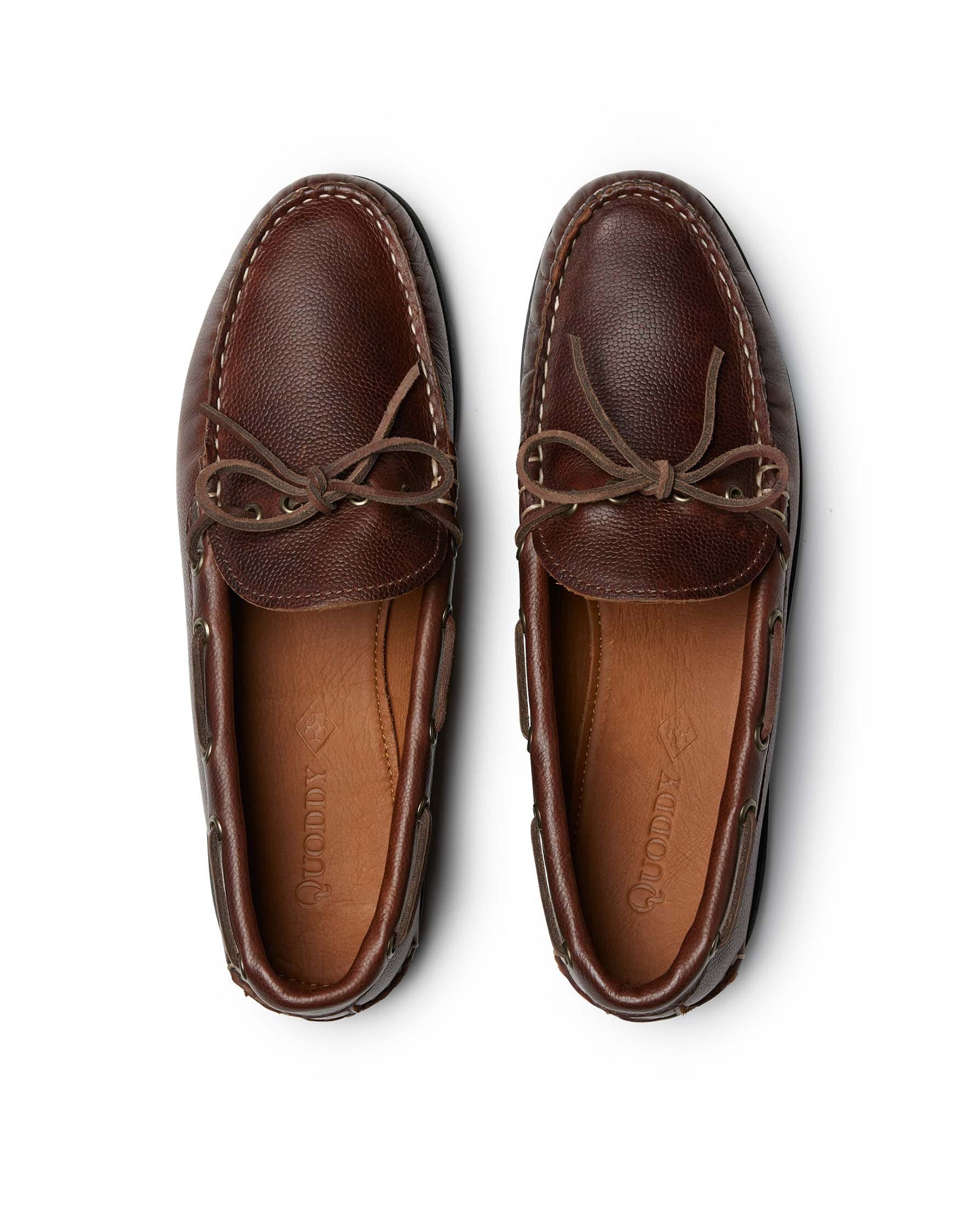 Quoddy Canoe Shoe in Brown Pebble