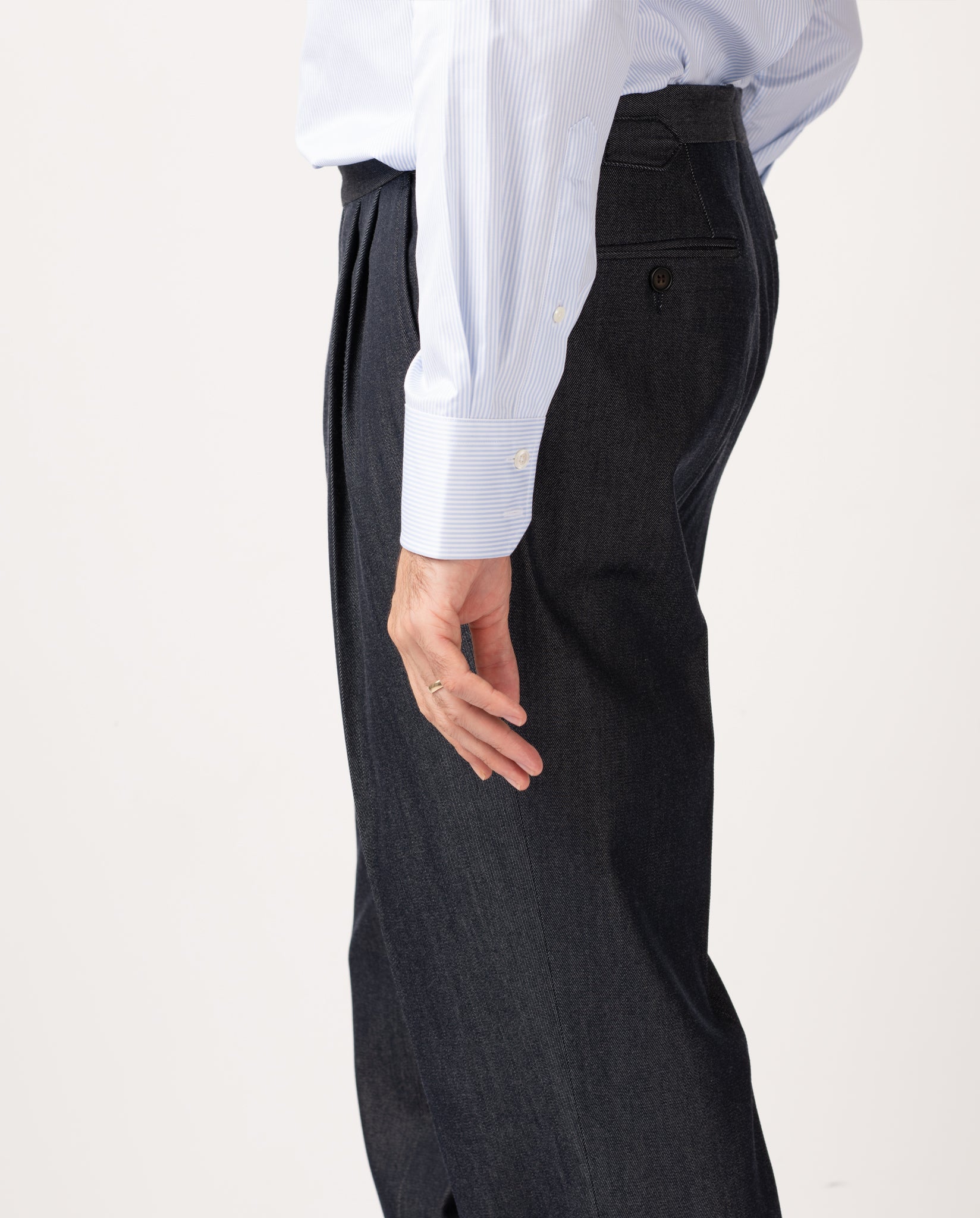 Henry Wool Pleated Chinos