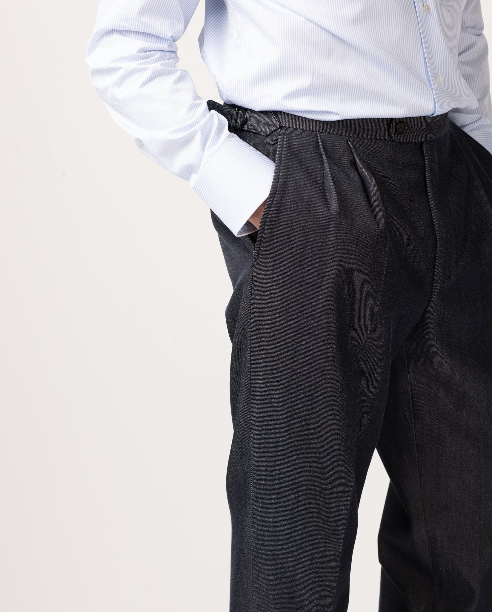 Henry Wool Pleated Chinos