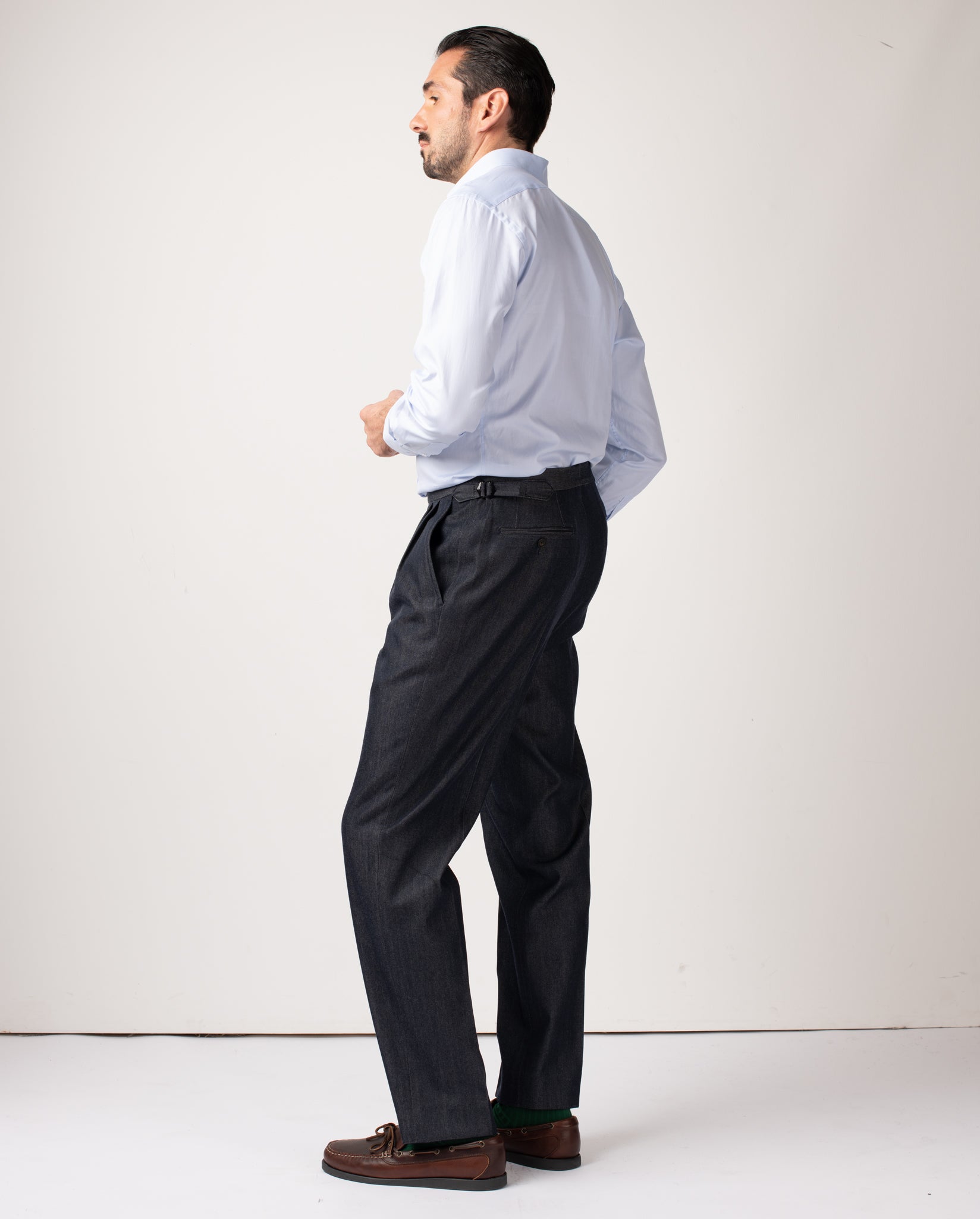 Henry Wool Pleated Chinos