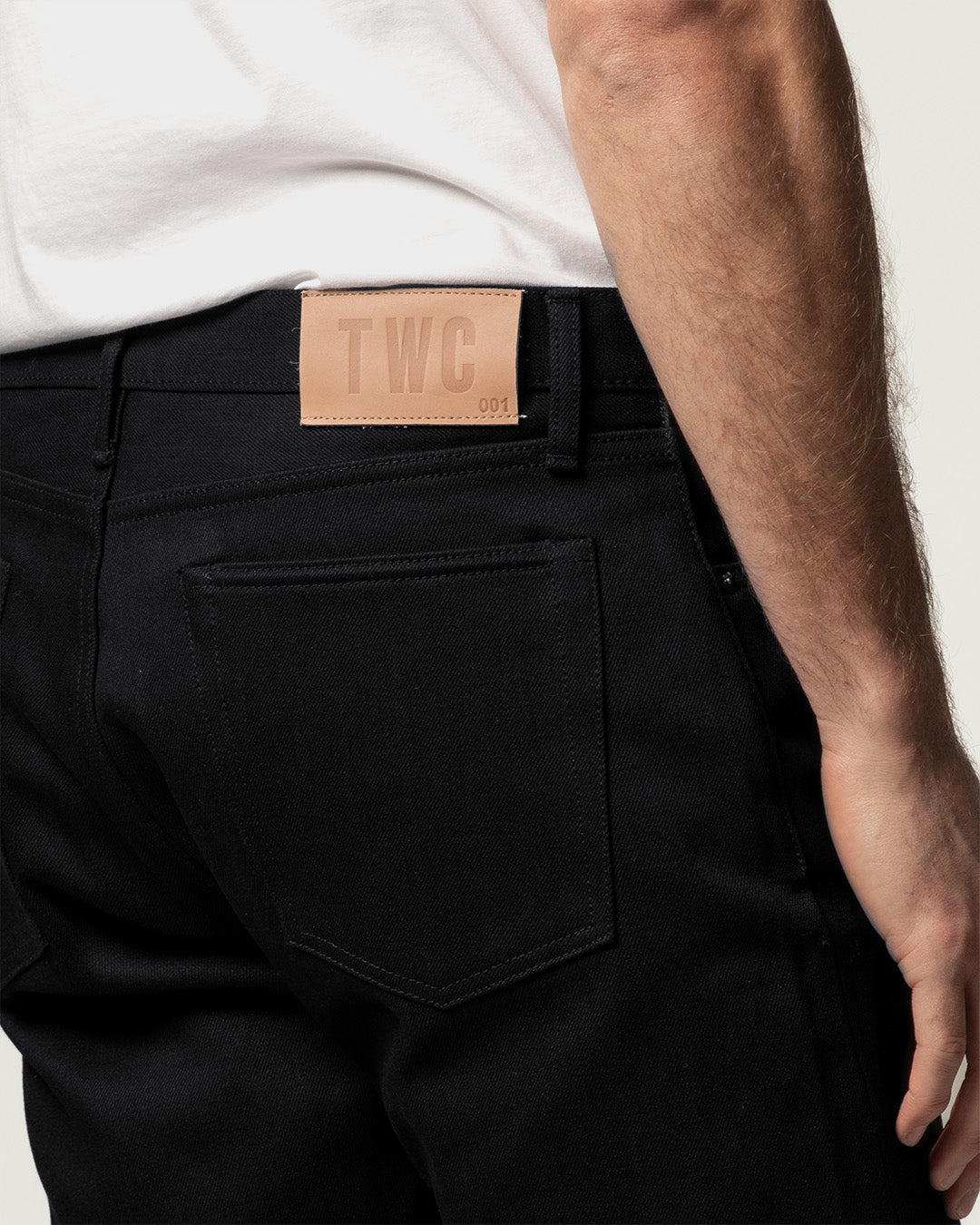 Black Slim Fit 001 Raw Selvedge Jeans