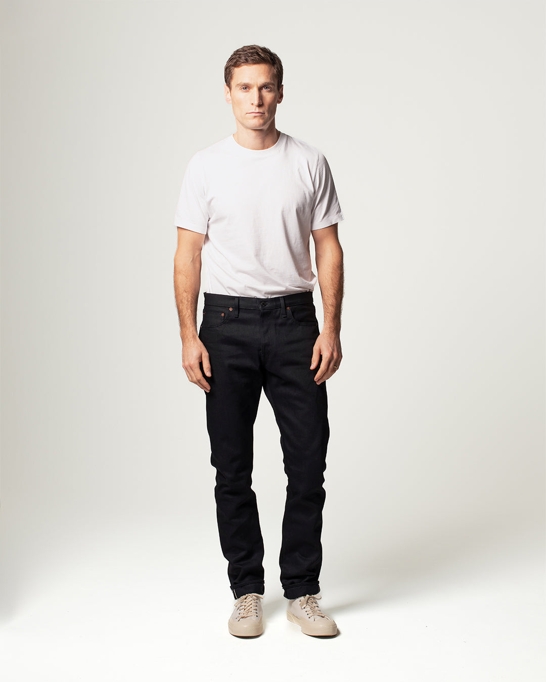 Black Slim Fit 001 Raw Selvedge Jeans