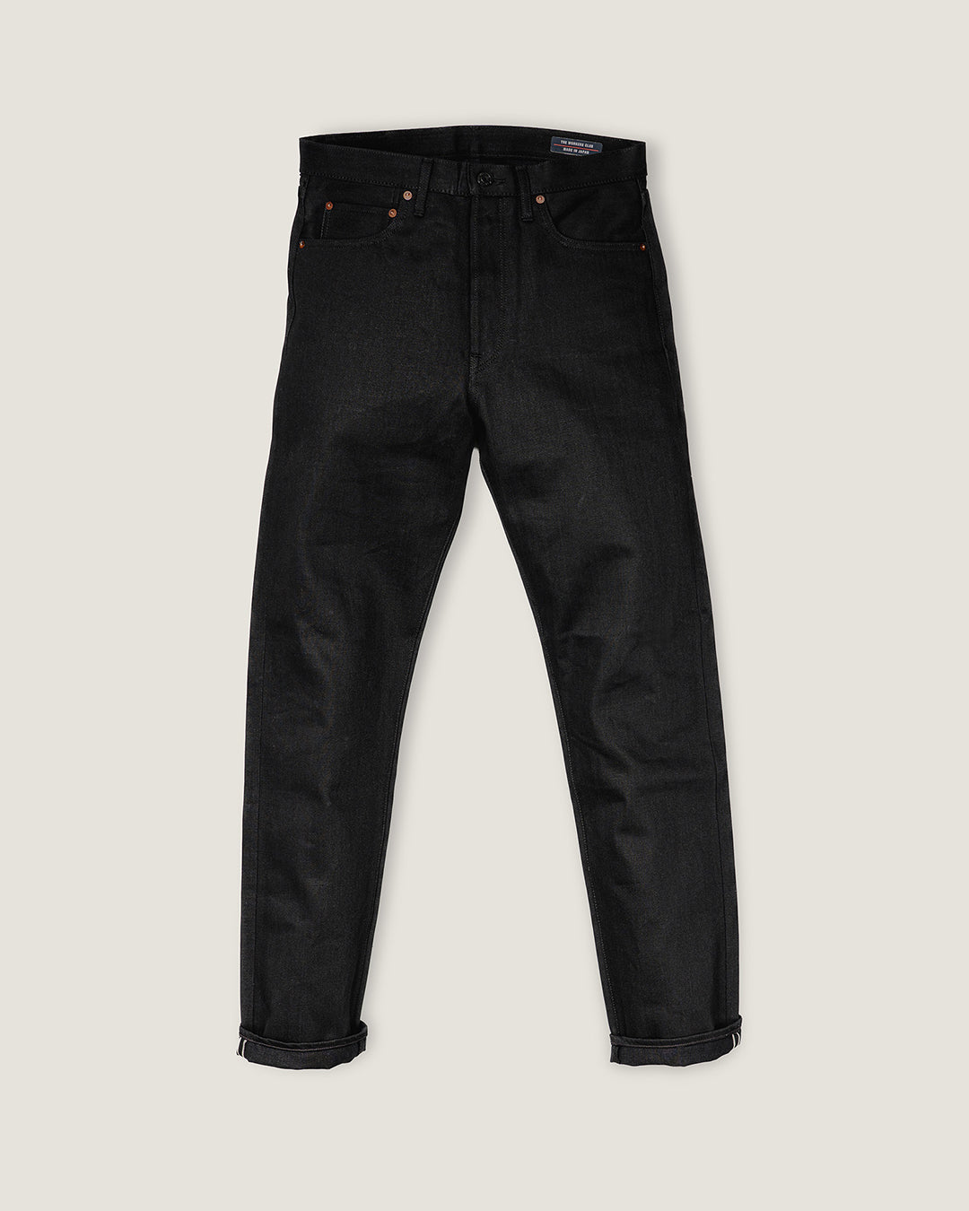 Black Relaxed Fit 007 Raw Selvedge Jeans