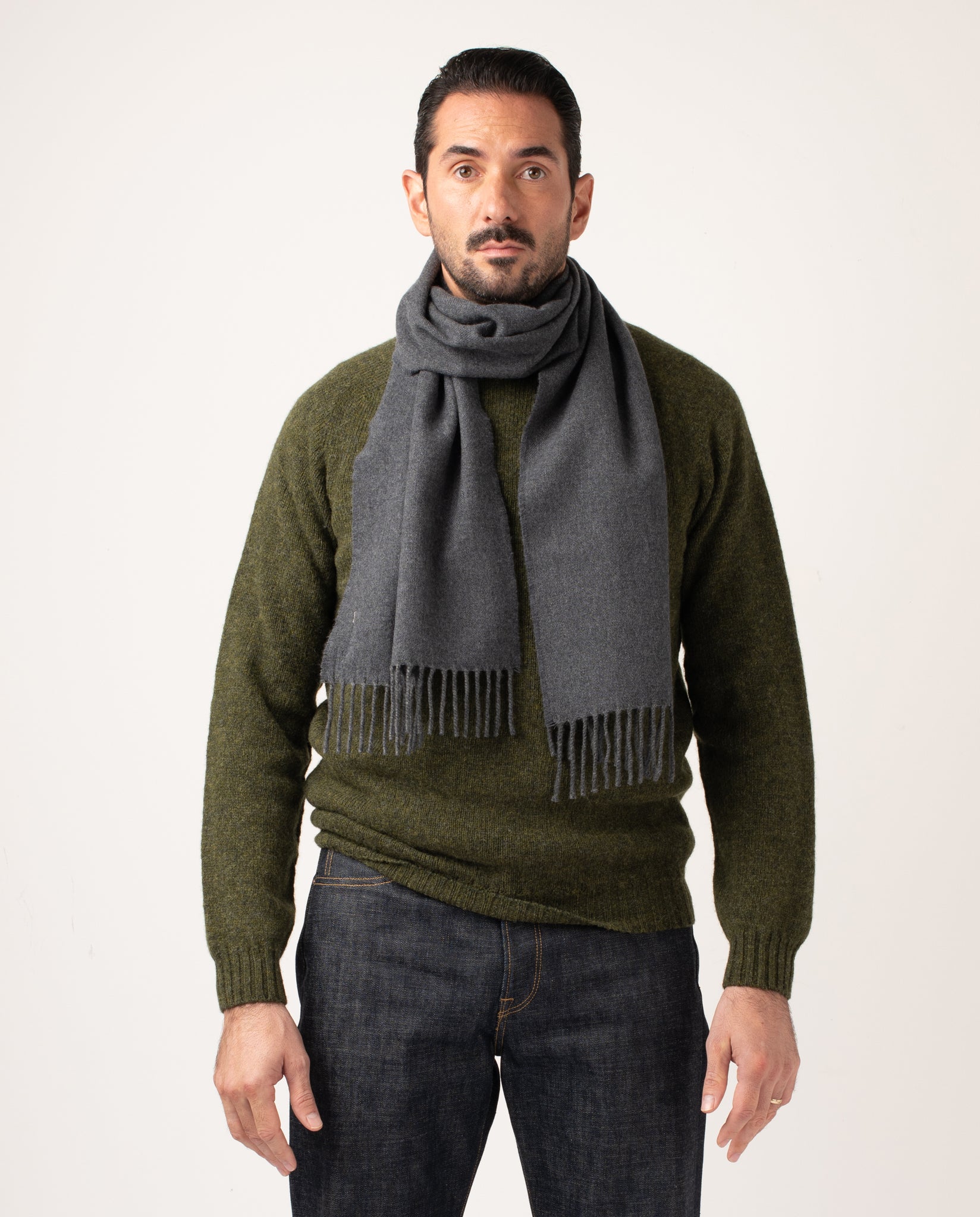 Charcoal Cashmere Scarf