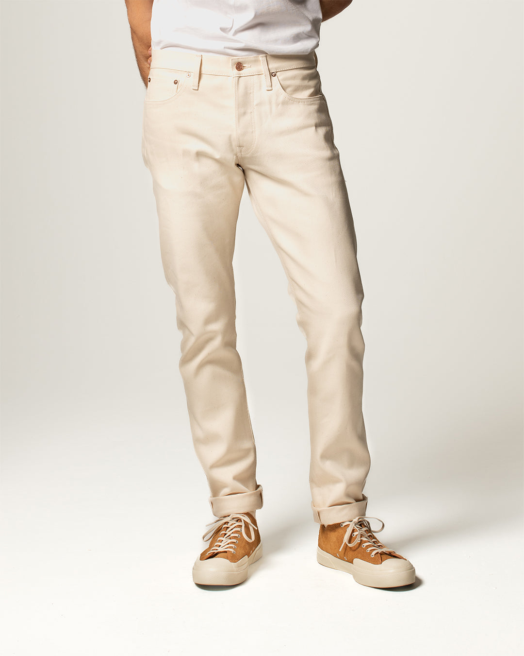 Ecru Slim Fit 001 Raw Selvedge Jeans