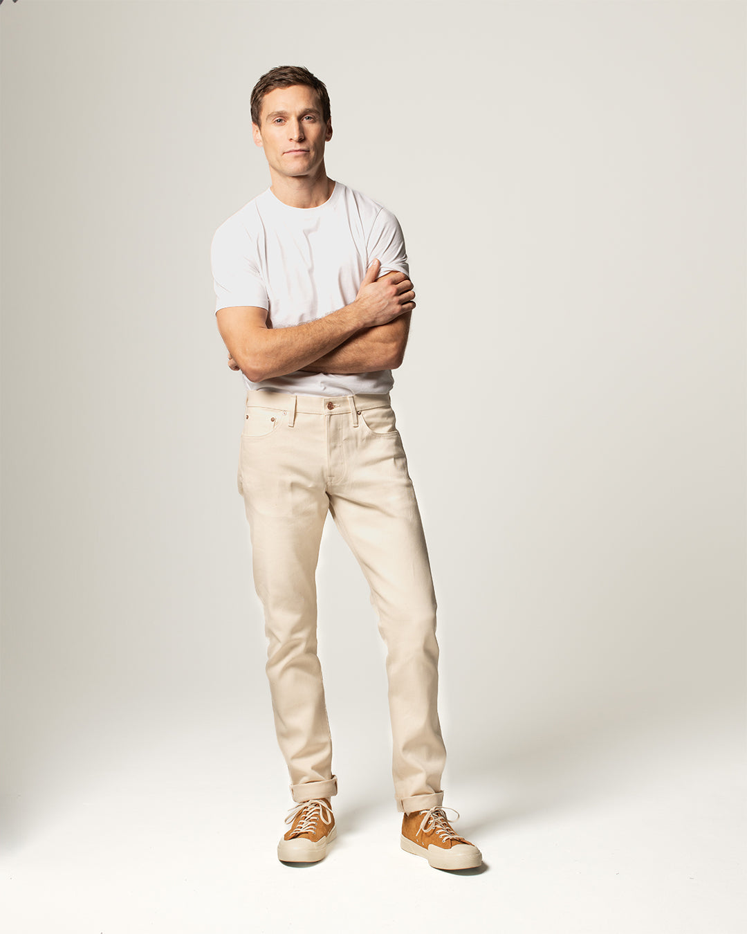 Ecru Slim Fit 001 Raw Selvedge Jeans
