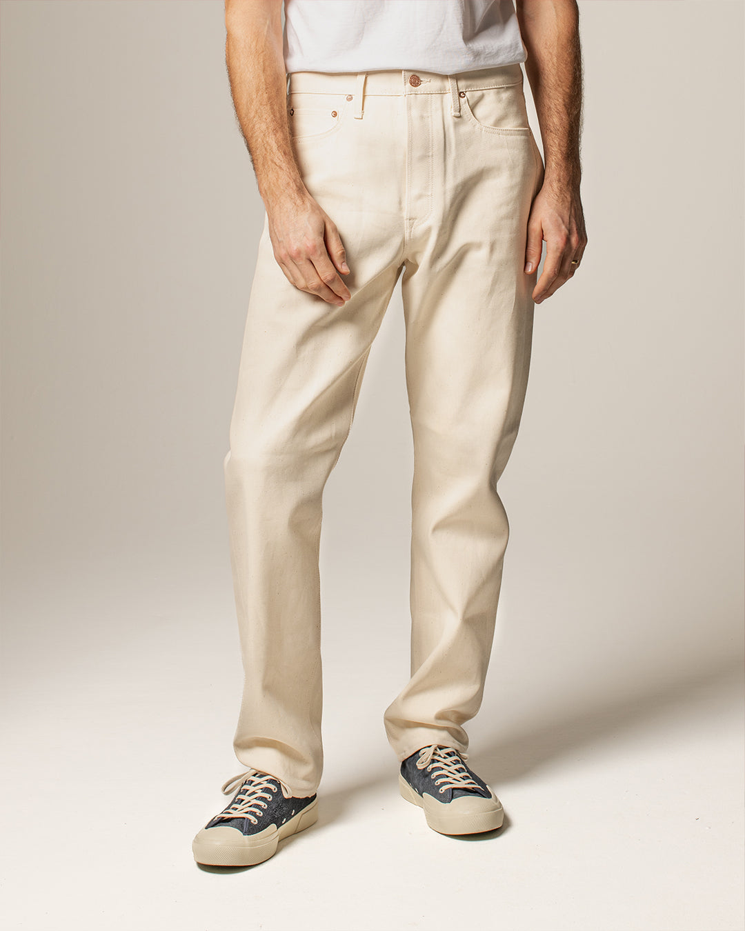 Ecru Relaxed Fit 007 Raw Selvedge Jeans