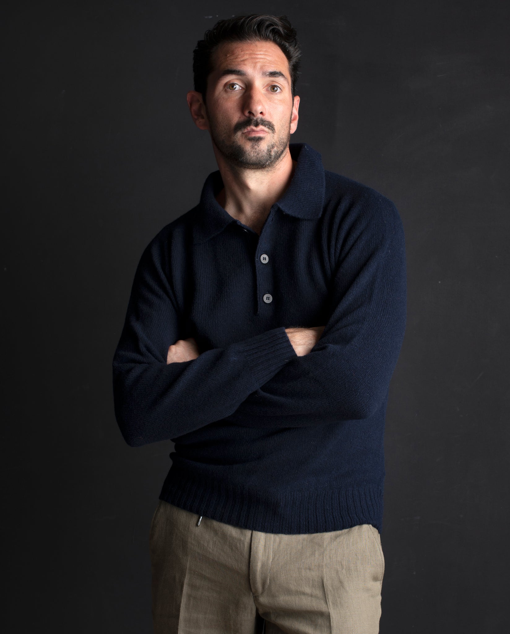 George Lambswool Polo Sweater