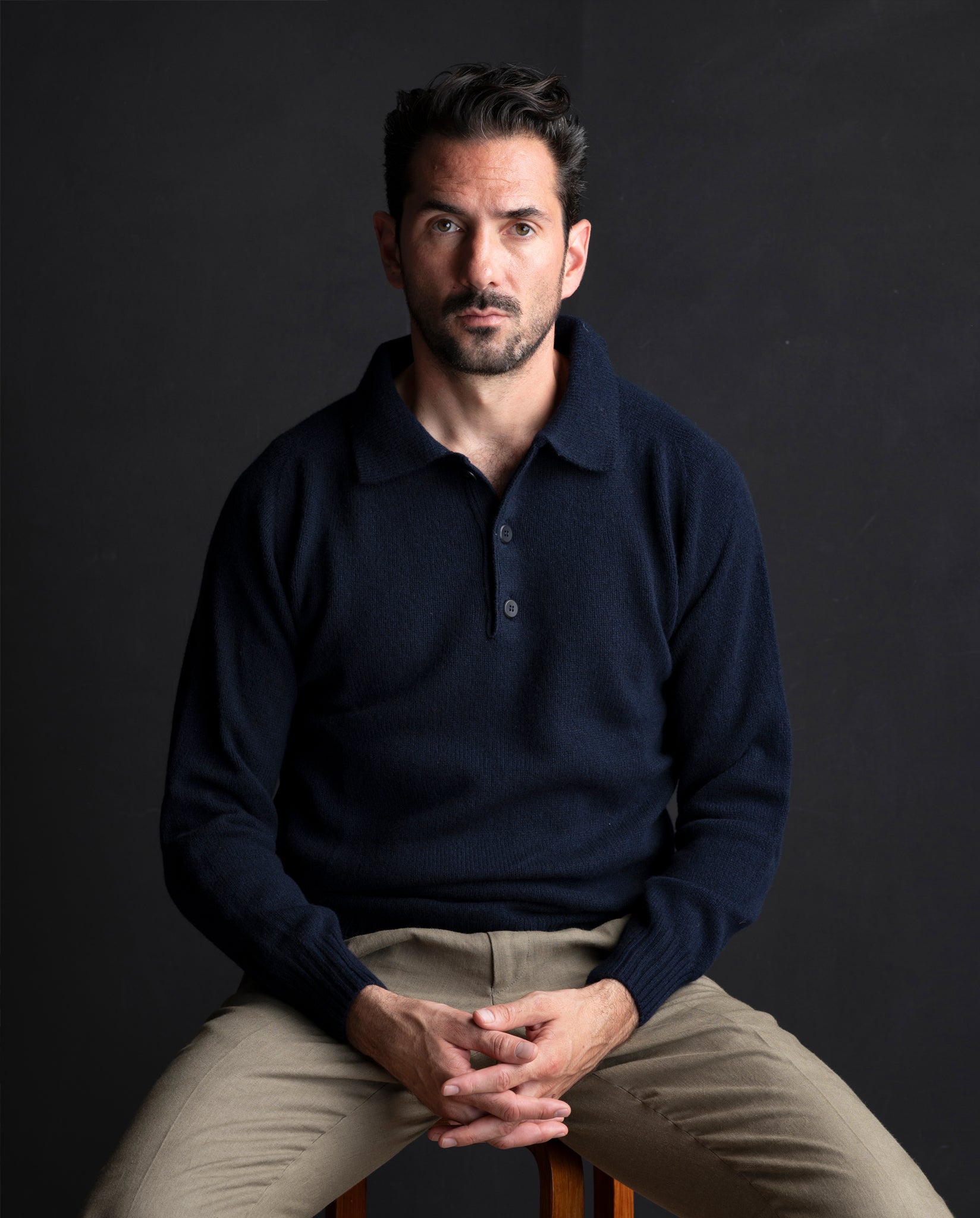 George Lambswool Polo Sweater
