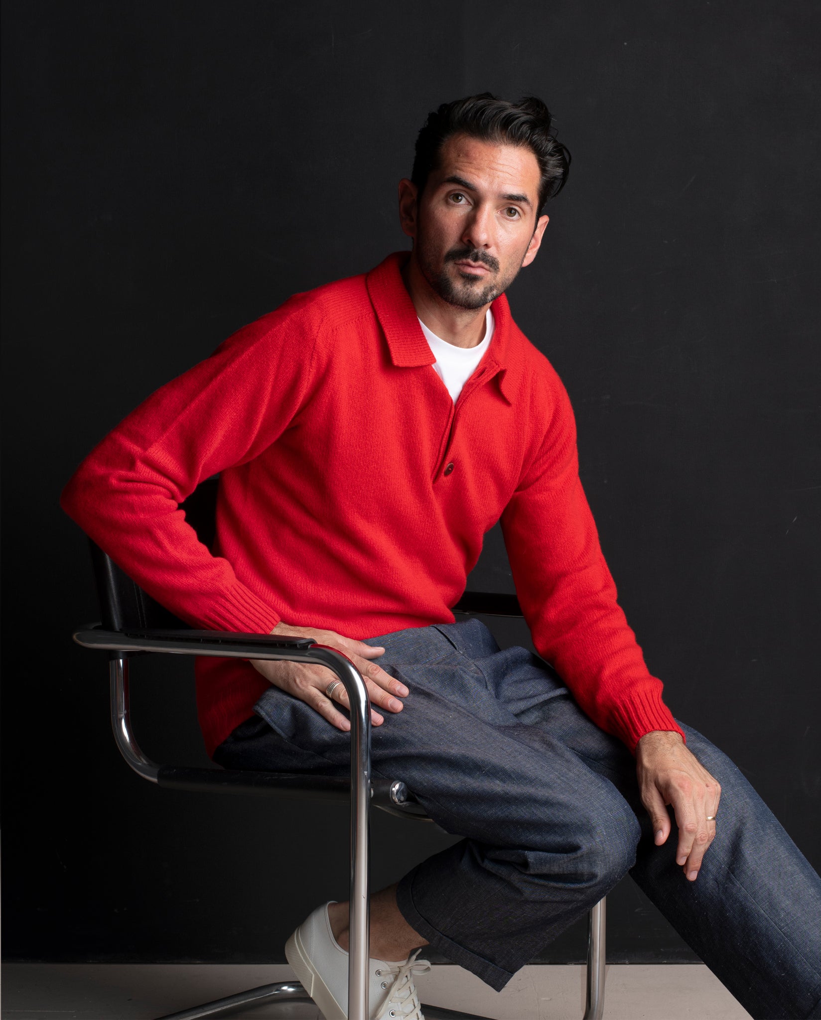 George Lambswool Polo Sweater