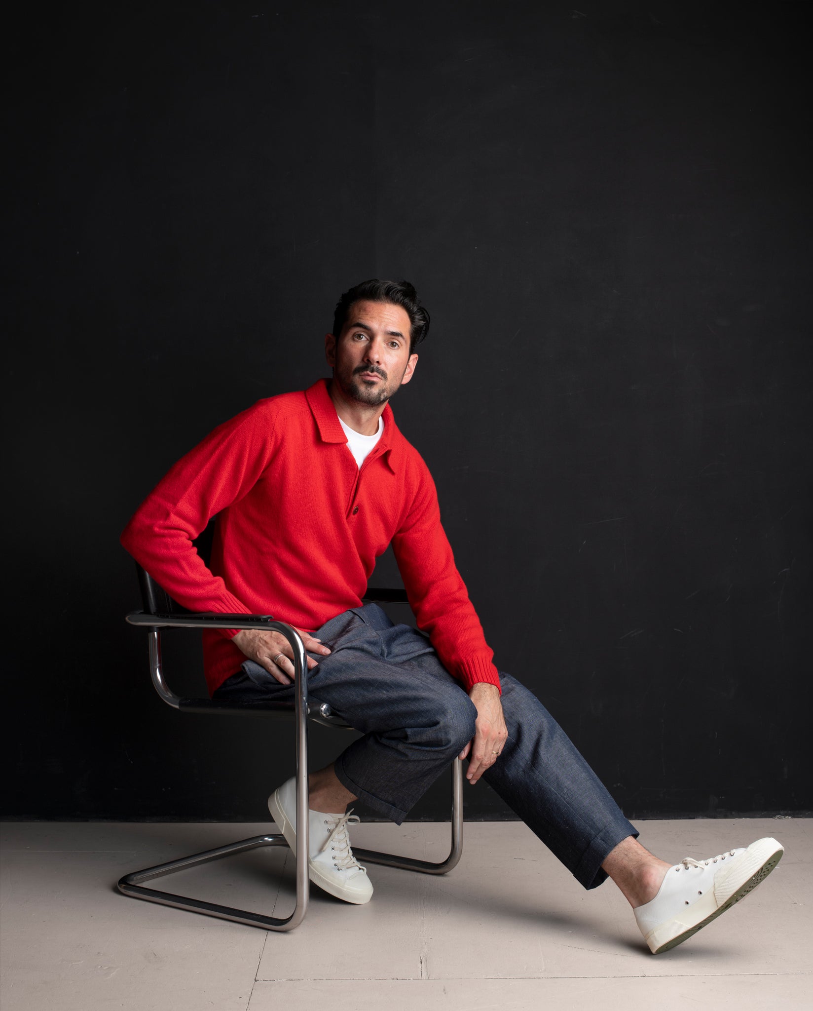 George Lambswool Polo Sweater