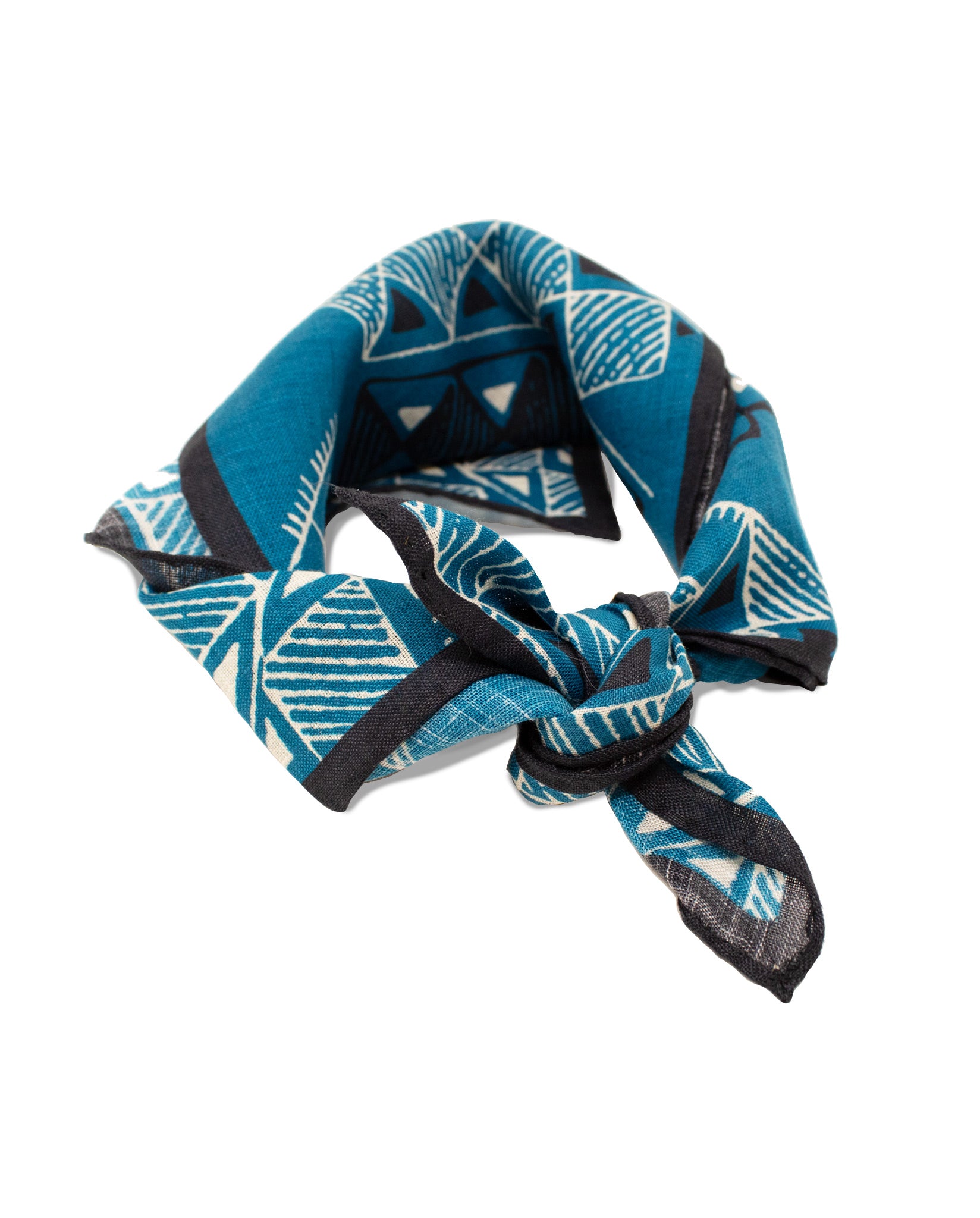 Tile Print Linen Bandana