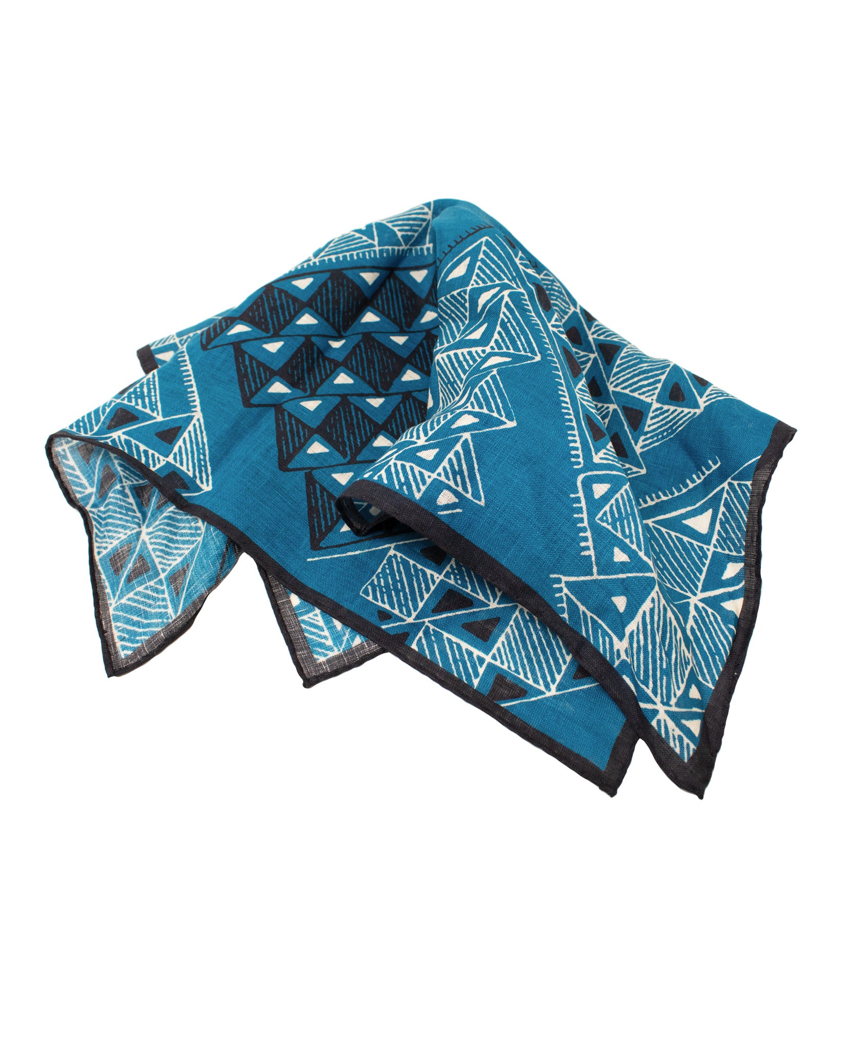 Tile Print Linen Bandana