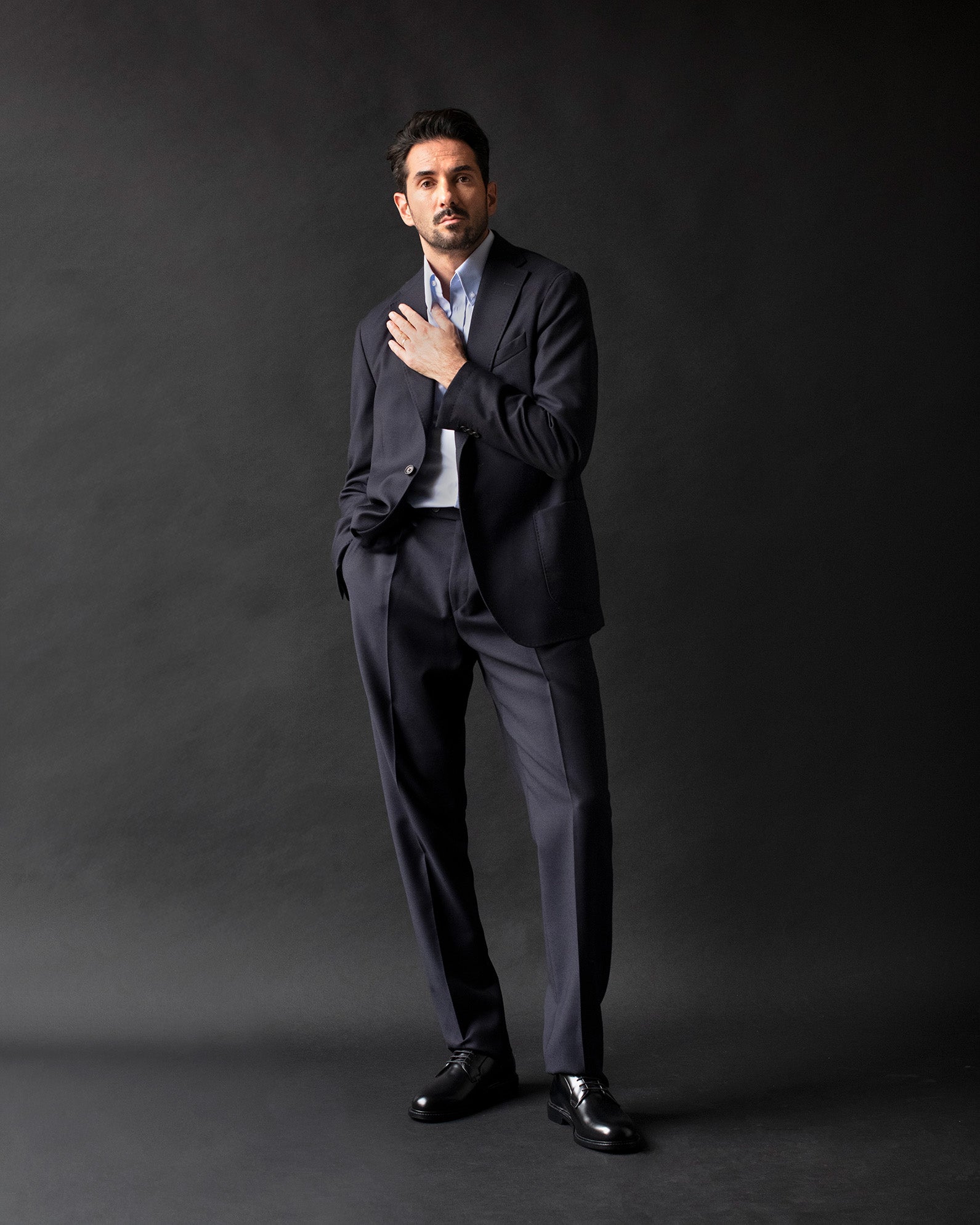 Barnes Navy Wool Blazer