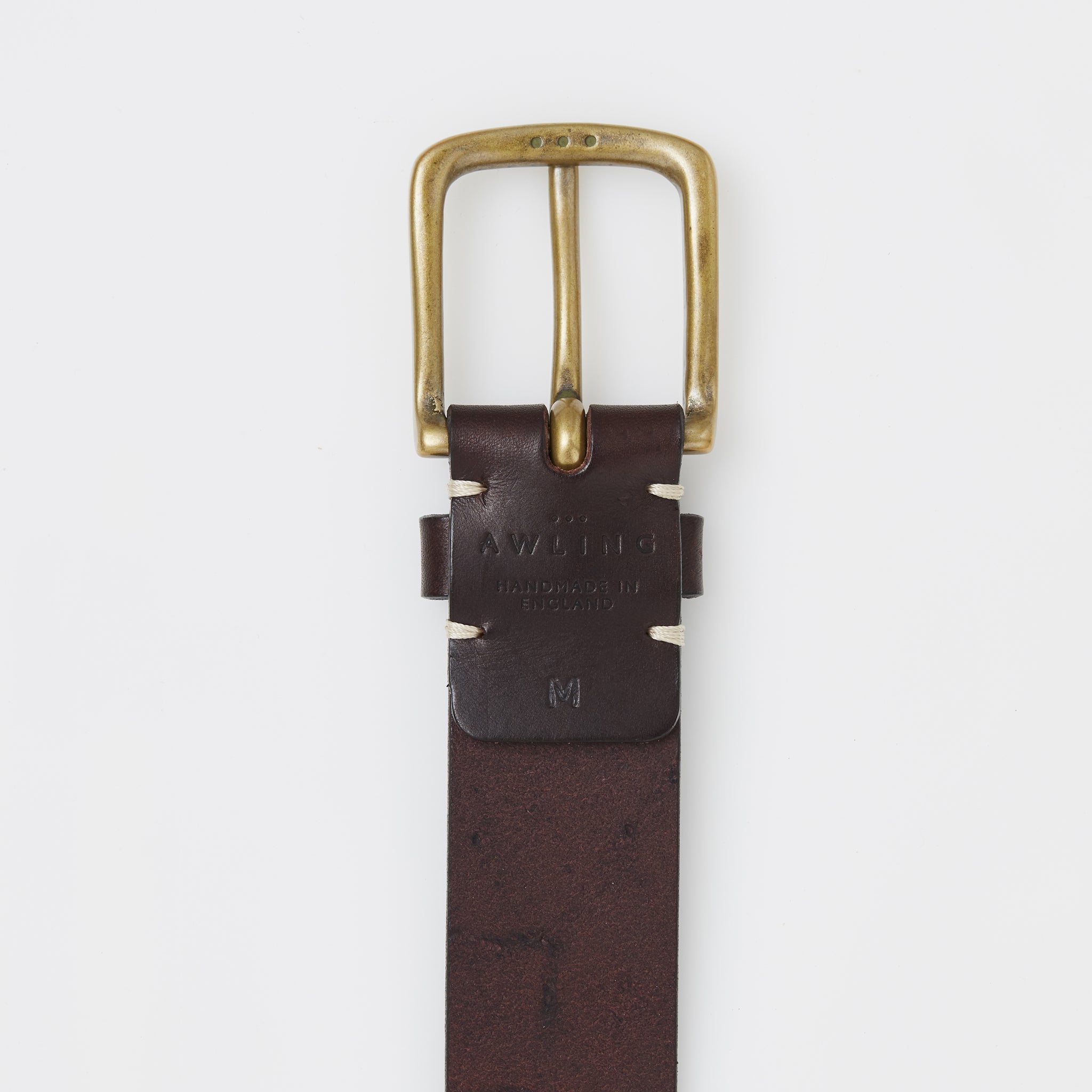 Awling Original belt - Walnut Brown/ Polished Brass