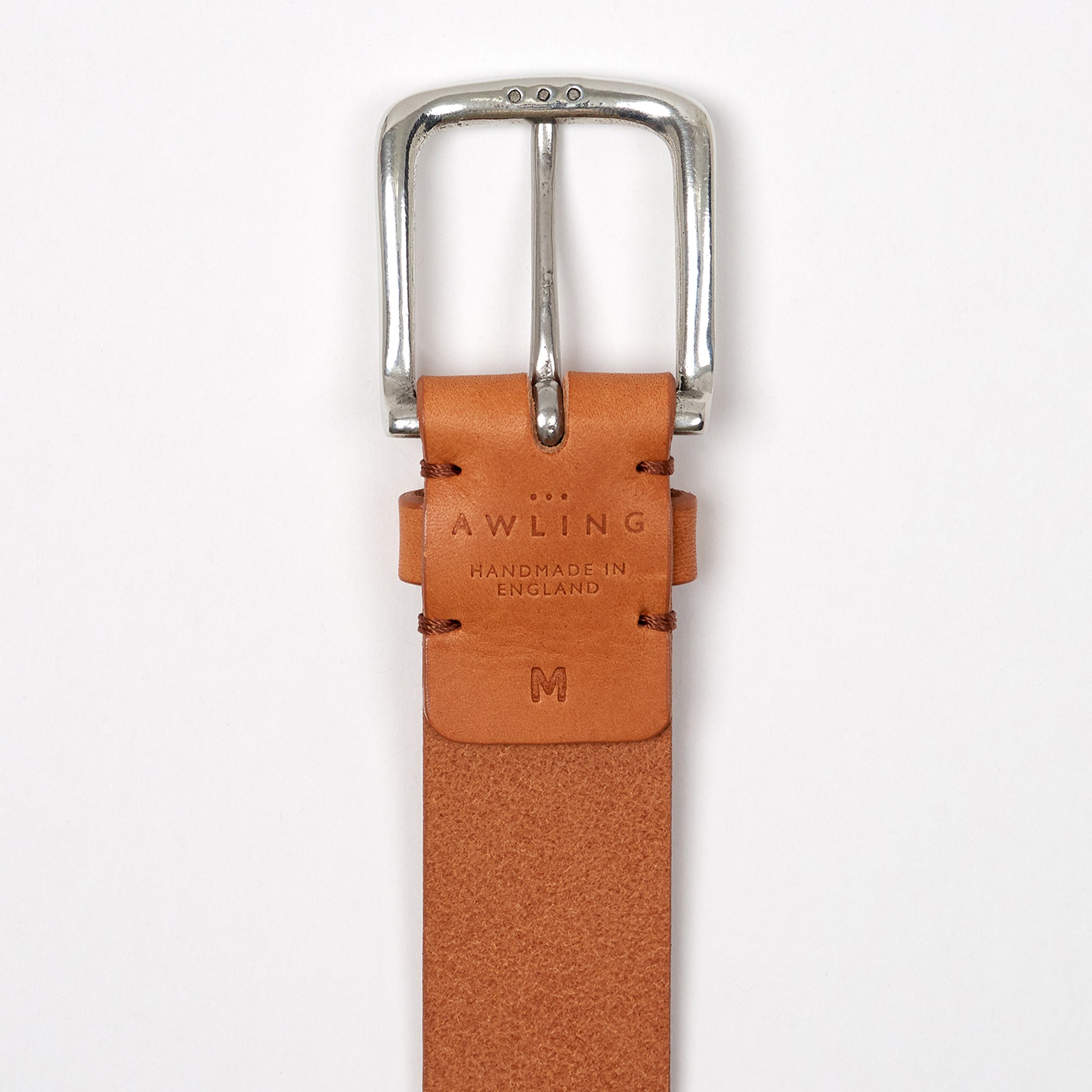 Awling Original belt - Tan/ Polished Pewter